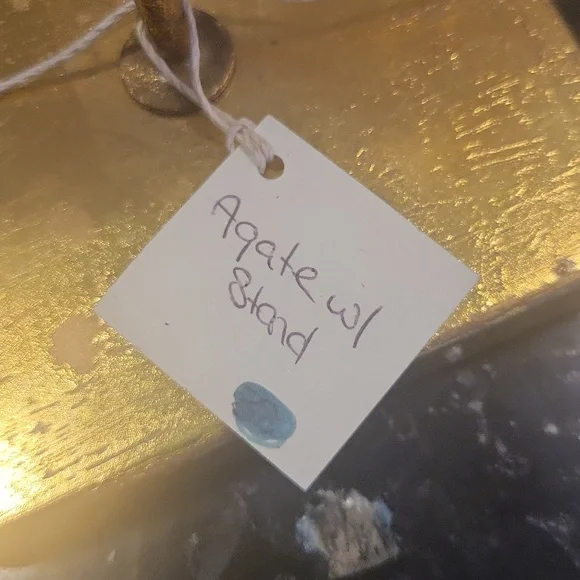 Creative co-op decorative Agate Stone slice on metal stand - Picture 4 of 5